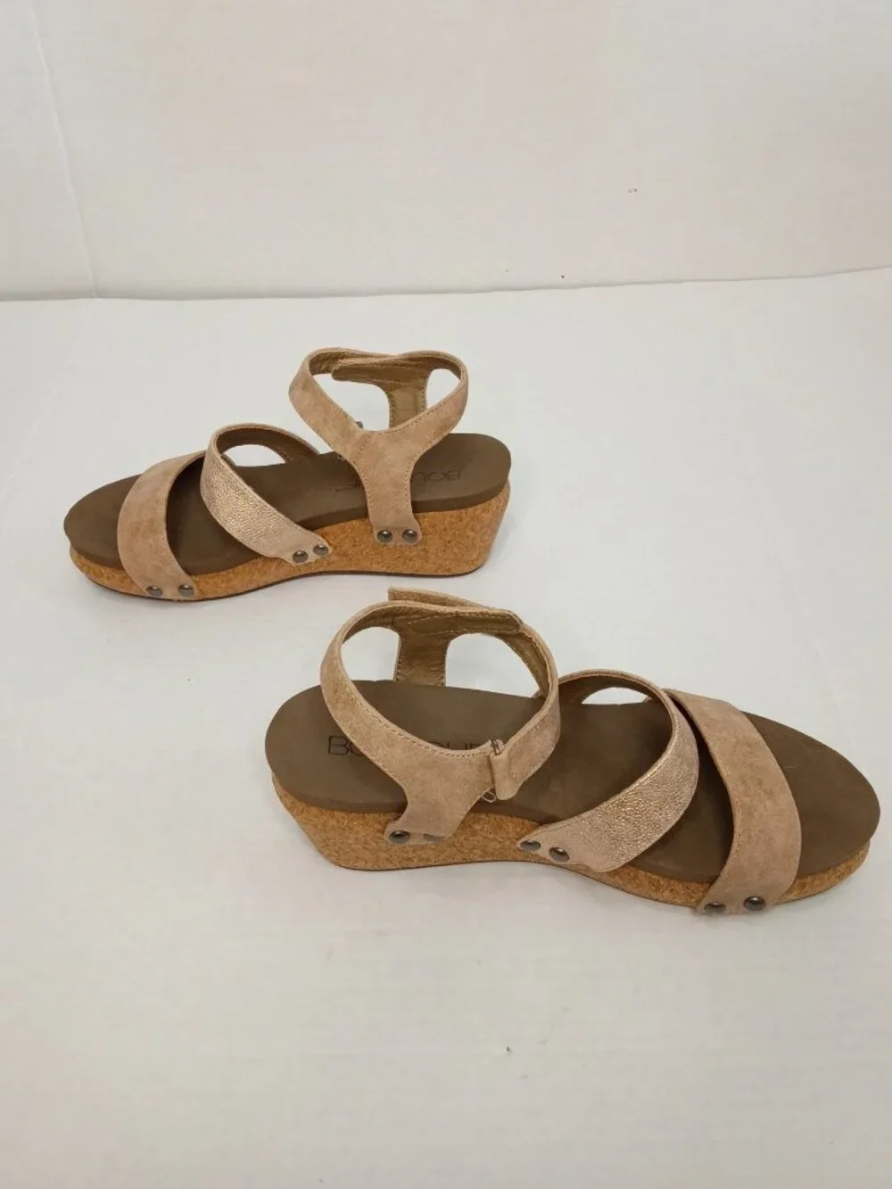 Boutique by Corkys Cona Metallic Strappy Wedge Sandals Size Women's 8 - Picture 3 of 7